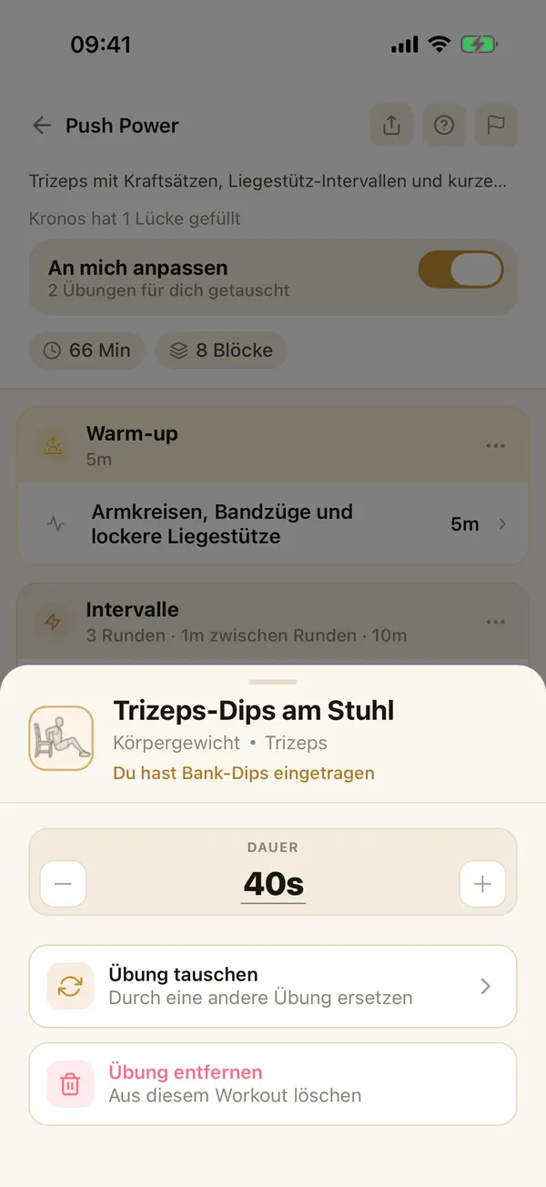 An mein Equipment anpassen