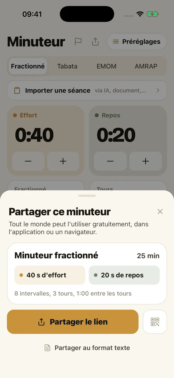 Partager ce minuteur